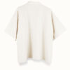 Beige short sleeve shirt made from organic and recycled cotton - back